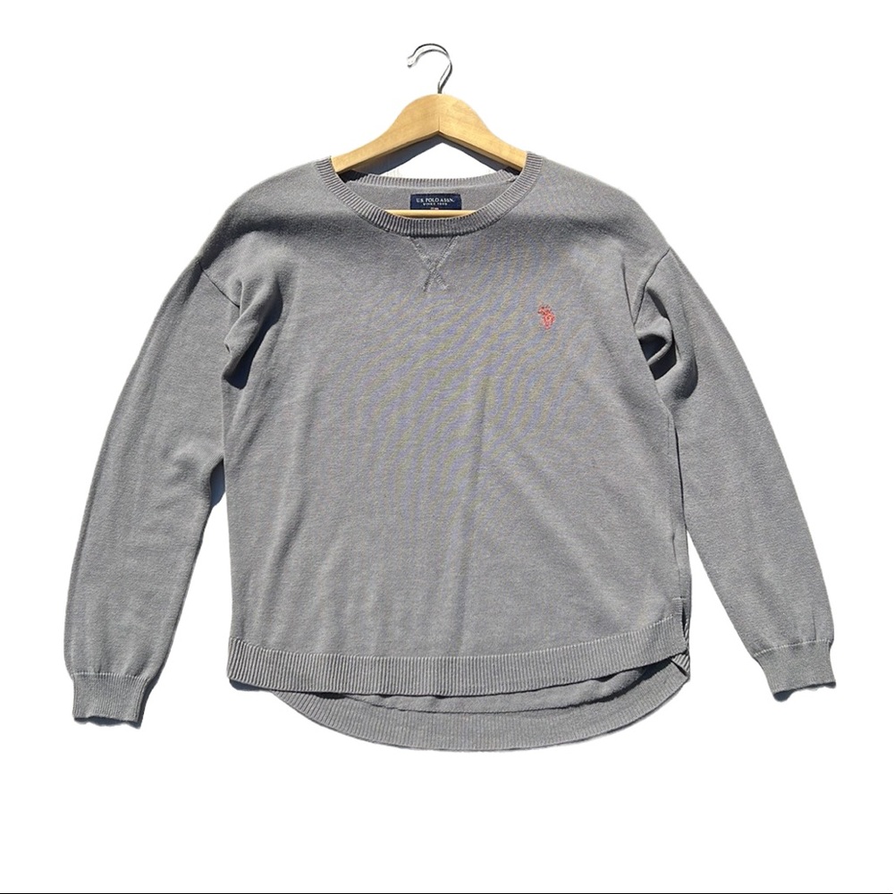 US Polo Assn. Superior Quality Gray Sweater Size Small
